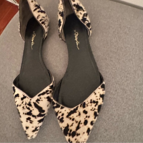 3.1 Phillip Lim Devon d'Orsay Flat Pointed Toe Shoe Size 38 Cow Skin - Picture 6 of 7